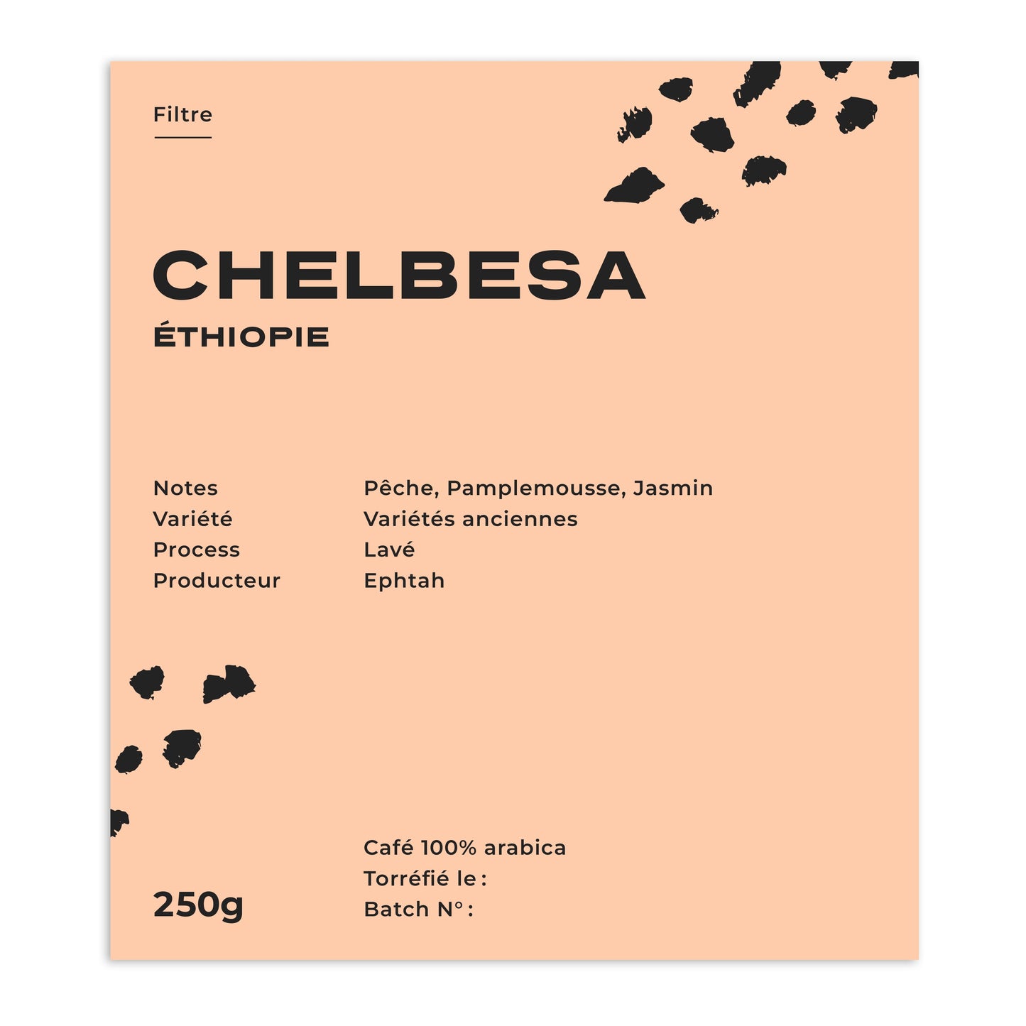 Cafes Muda Chelbesa Ethiopia Specialty Coffee Label