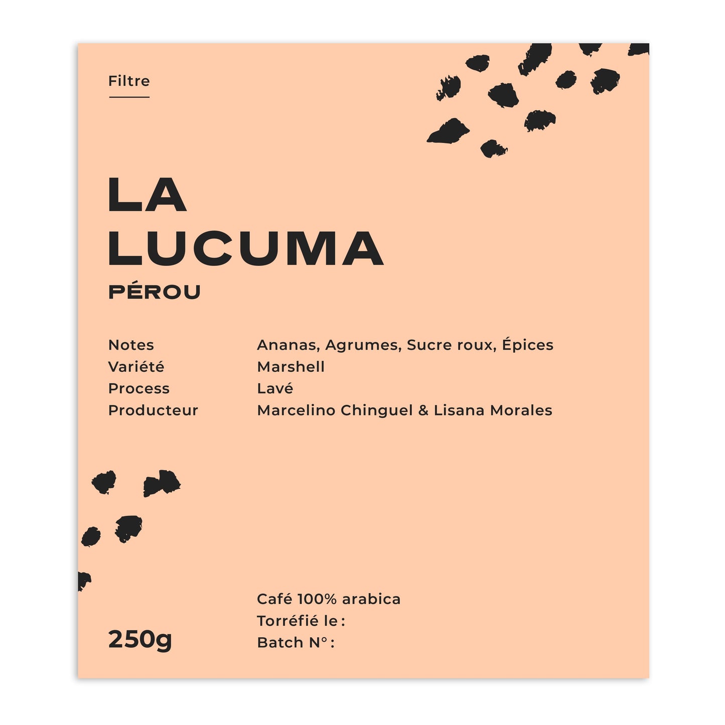 Cafes Muda - La Lucuma Washed Peru Filter Coffee Tasting Notes