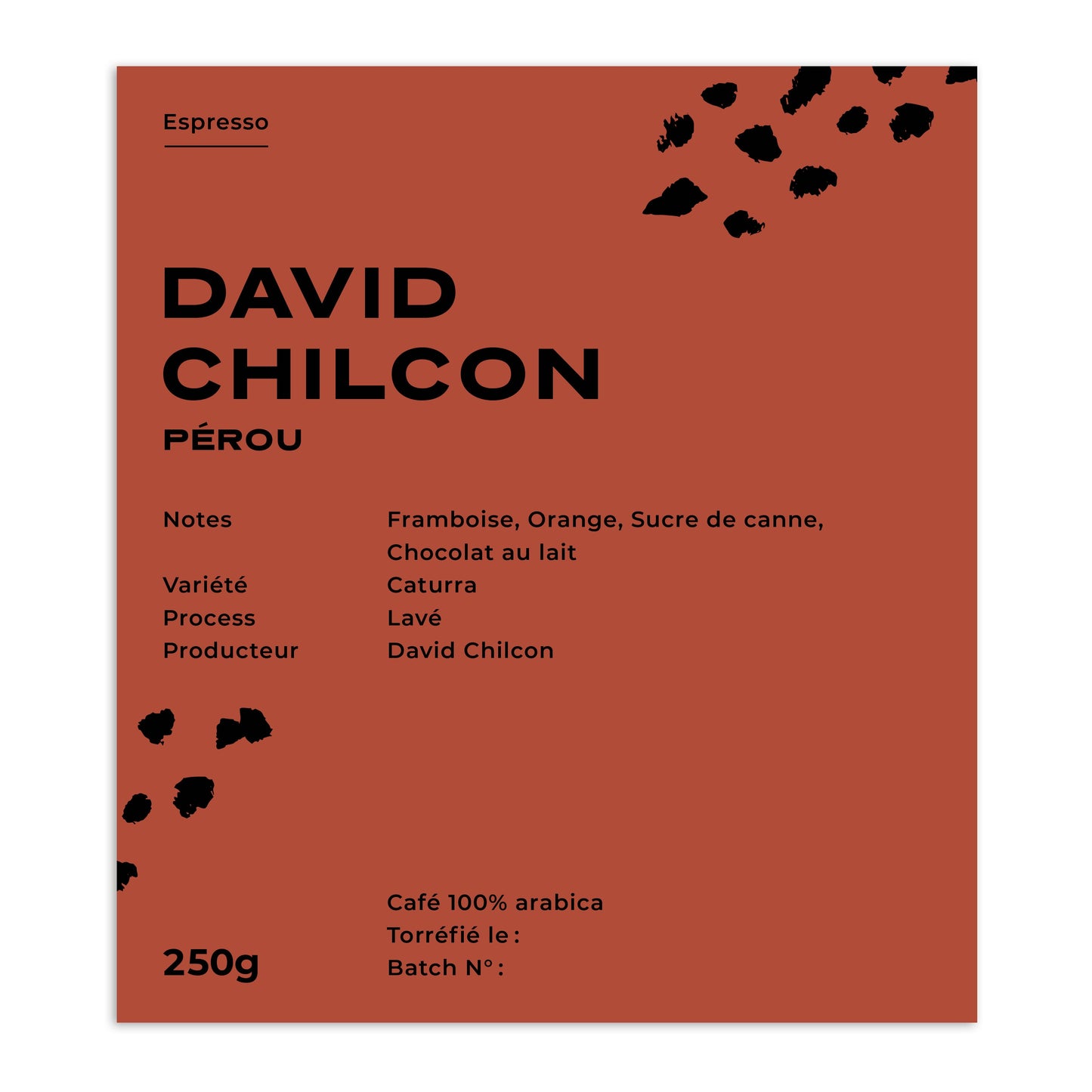 Cafes Muda - David Chilcon Espresso Coffee Peru Tasting Notes