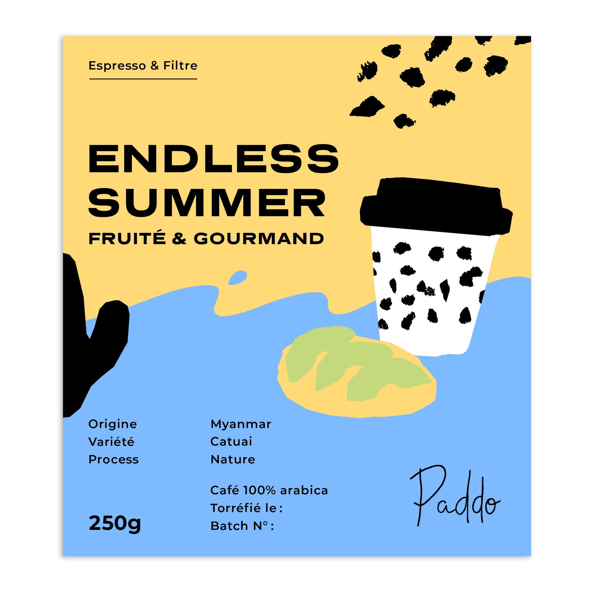 Cafes Muda Endless Summer Specialty Coffee Label