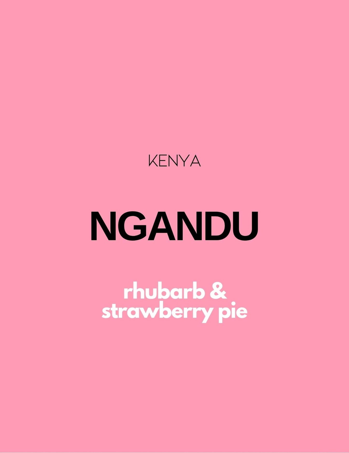 Gust Coffee Roasters - Ngandu Espresso Coffee Kenya Tasting Notes