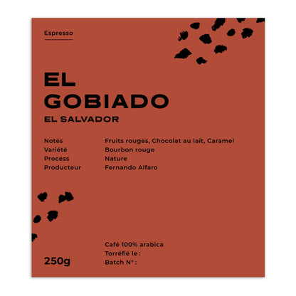 Cafes Muda El Gobiado El Salvador Specialty Coffee Label